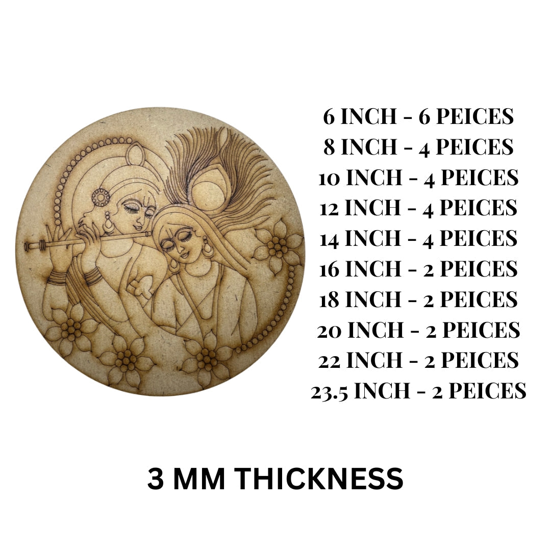 MDF Premarked Round Radhakrishna-422
