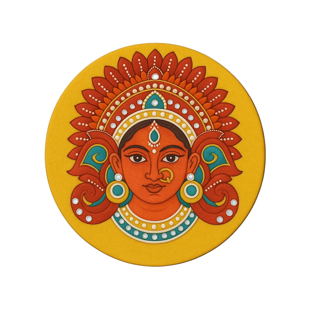 MDF Premarked round durga maa-439
