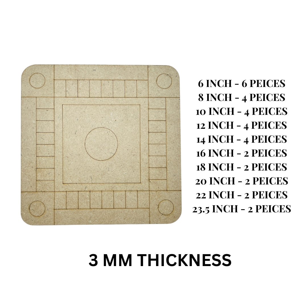 MDF Premarked Square shape-388
