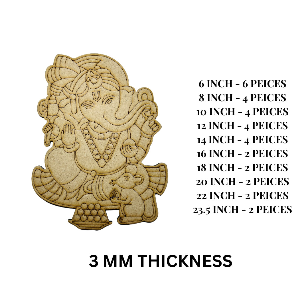 MDF Premarked Ganesha cutout-382