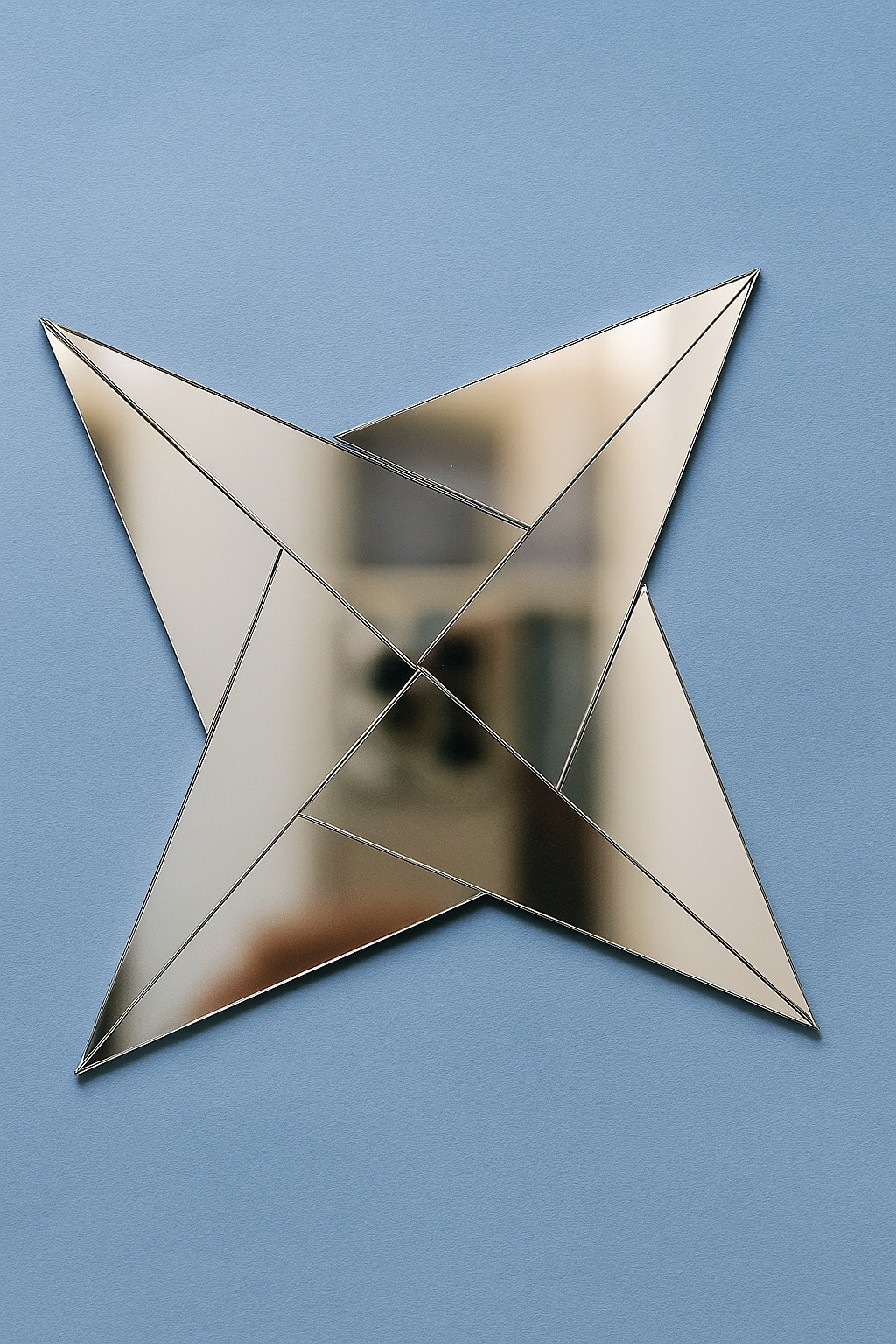 Fancy Star shape silver mirror 1224