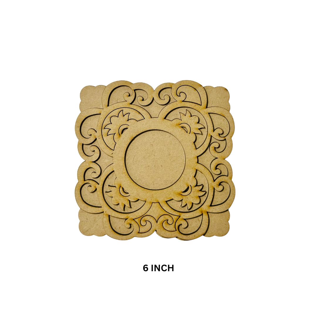 Mdf fancy shape candle holder-501