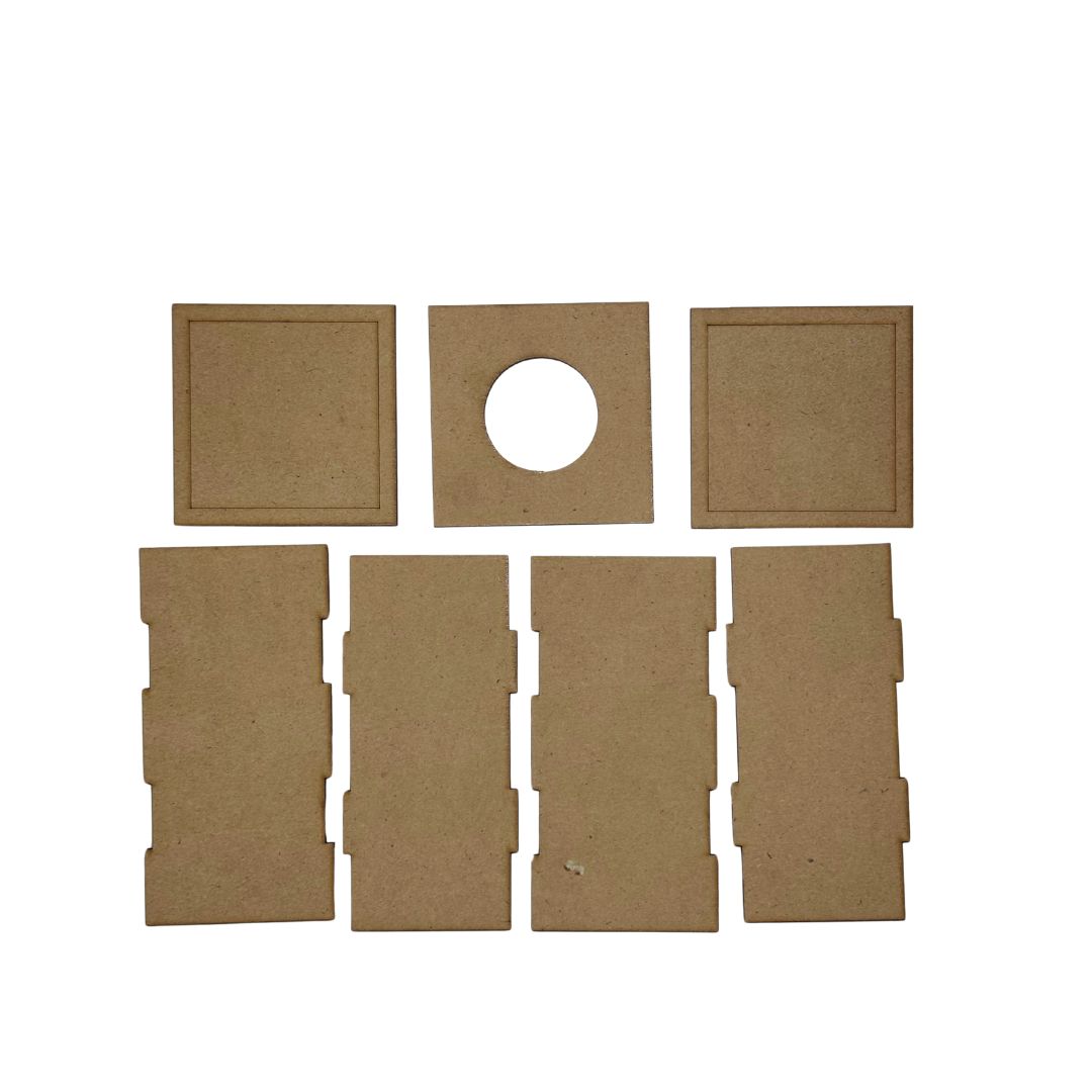 Mdf fancy shape candle holder-508