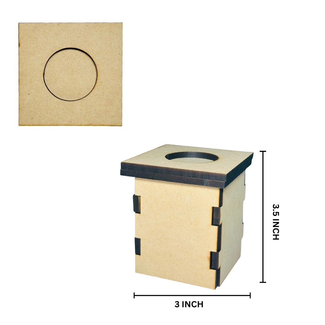 Mdf fancy shape candle holder-513