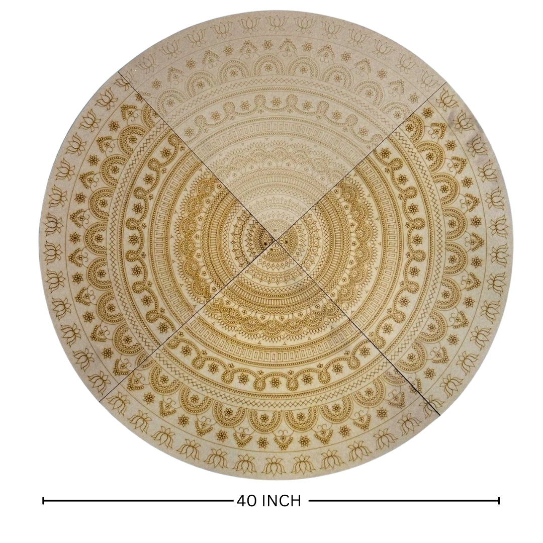 Decorative premarked round mdf ( with mirrors) - 525