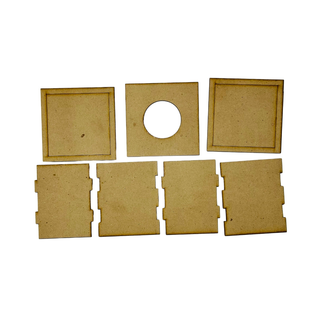 Mdf fancy shape candle holder-513