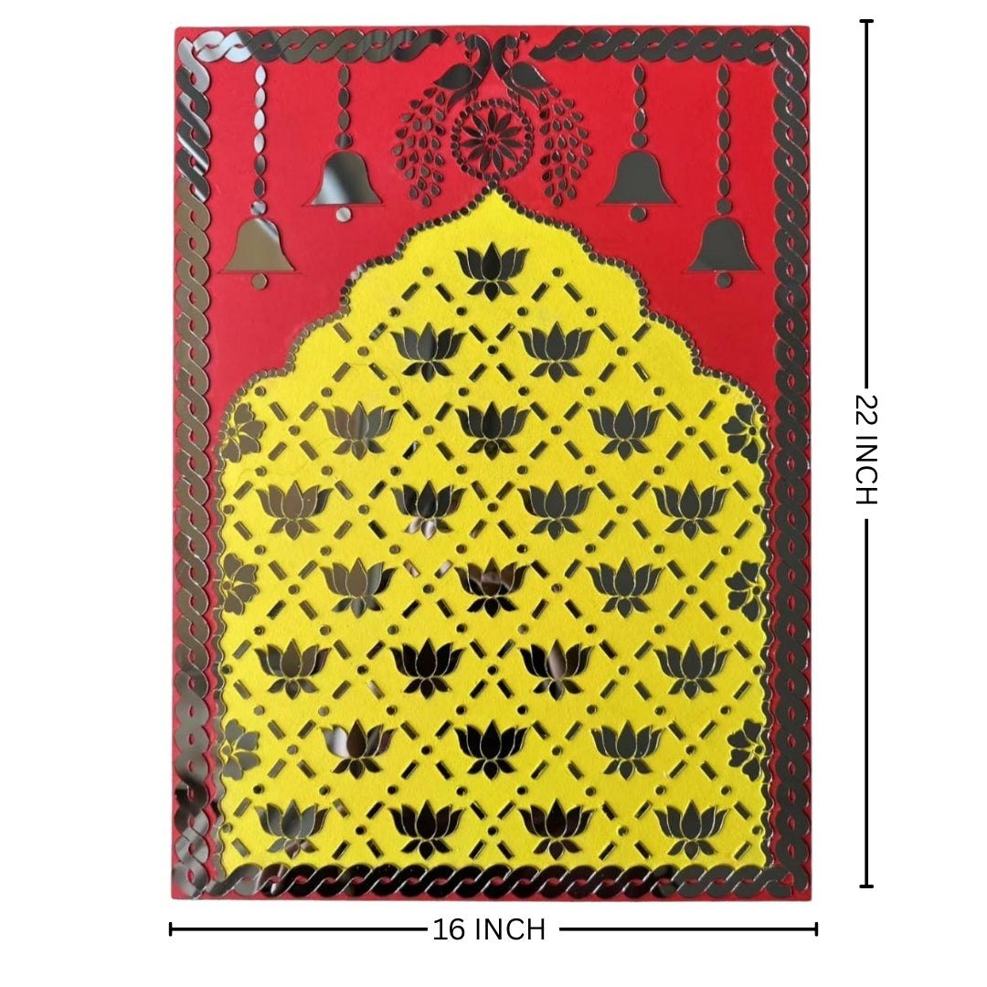 Decorative Premarked Lotus panel (with mirrors) - 526