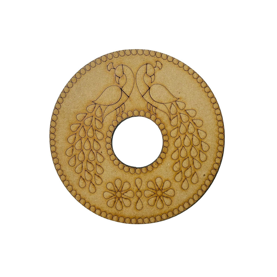 Peacock Candle holder (with mirrors)-484