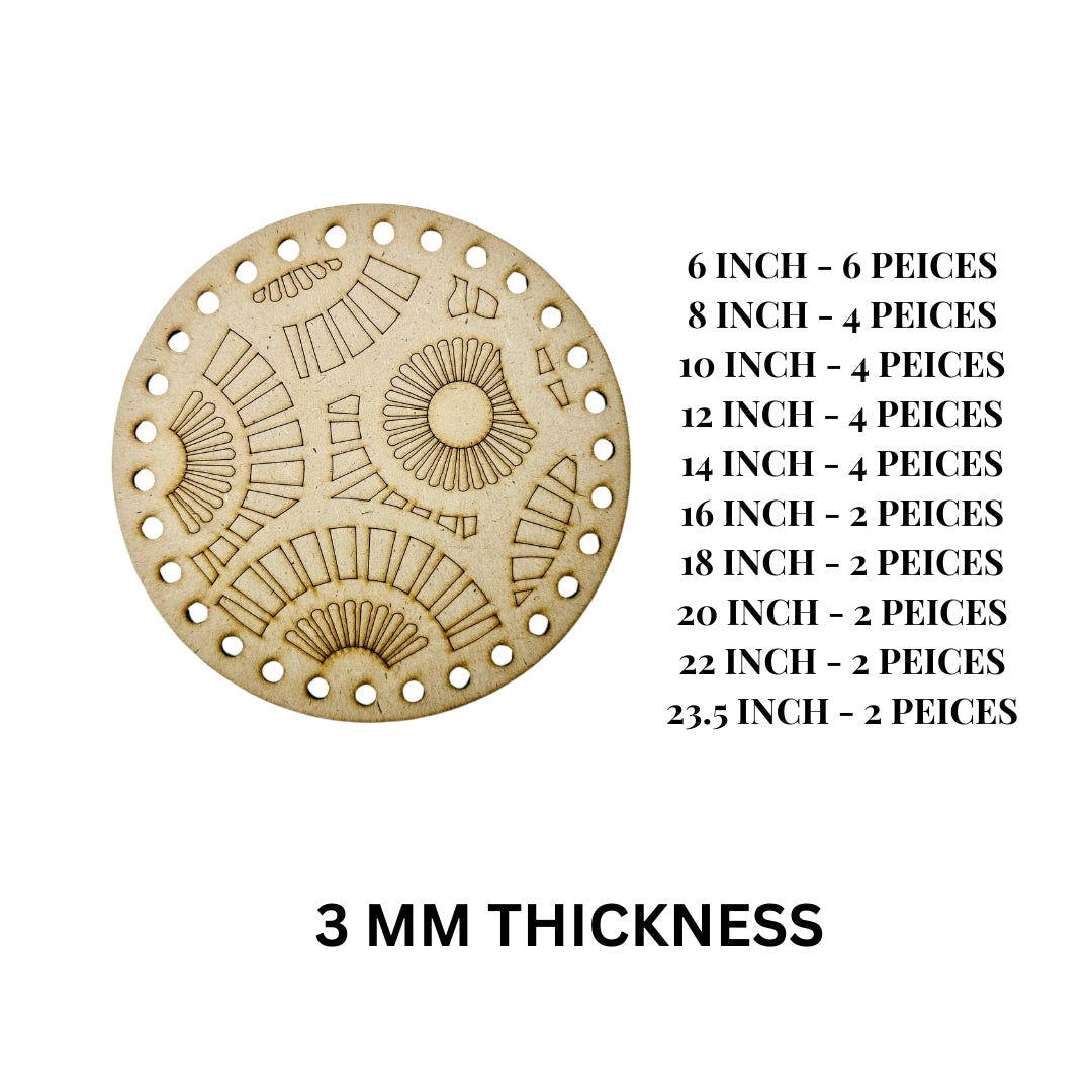 MDF Premarked Round Rangoli-410