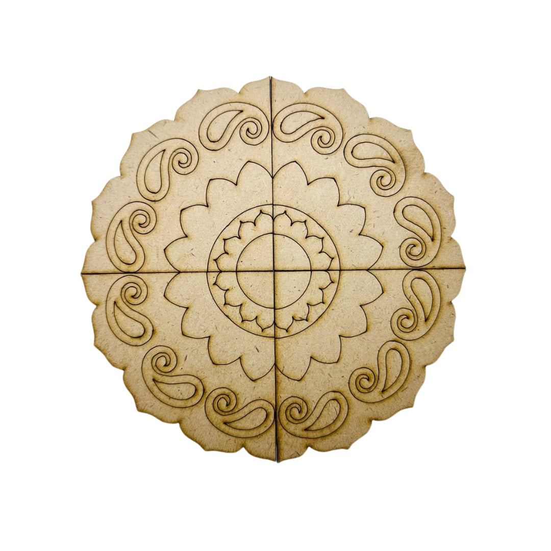 MDF Premarked Round Rangoli cutout-411