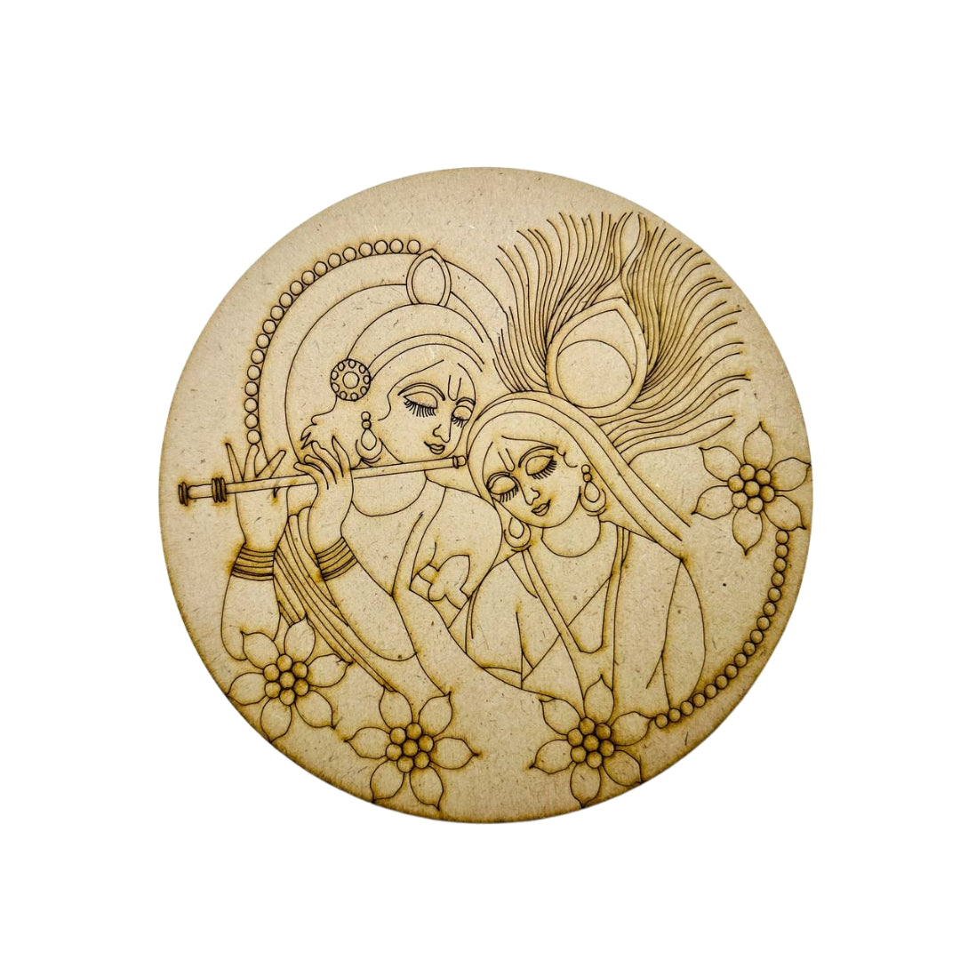 MDF Premarked Round Radhakrishna-412