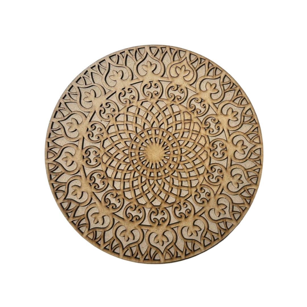 MDF Premarked Round Rangoli-436