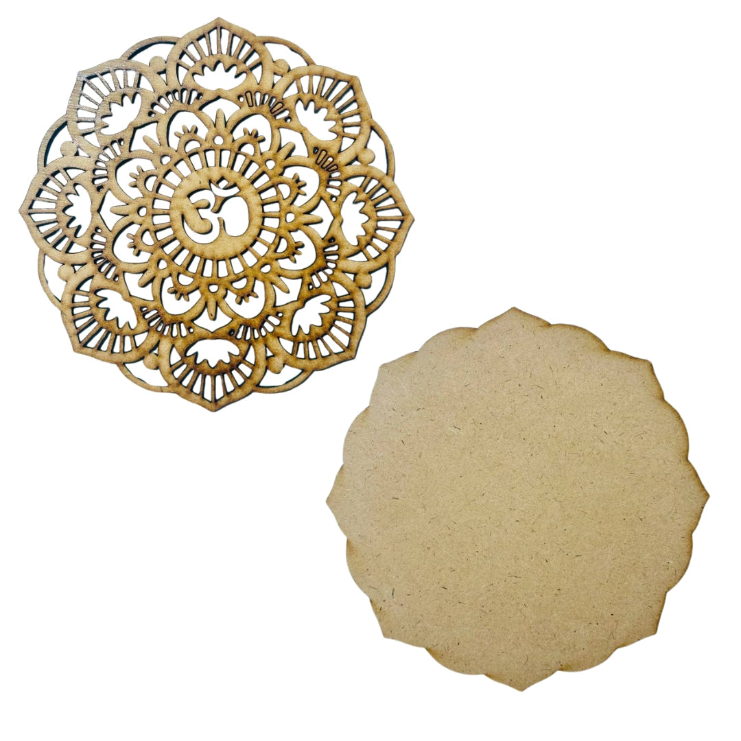 MDF Round OM Rangoli-432
