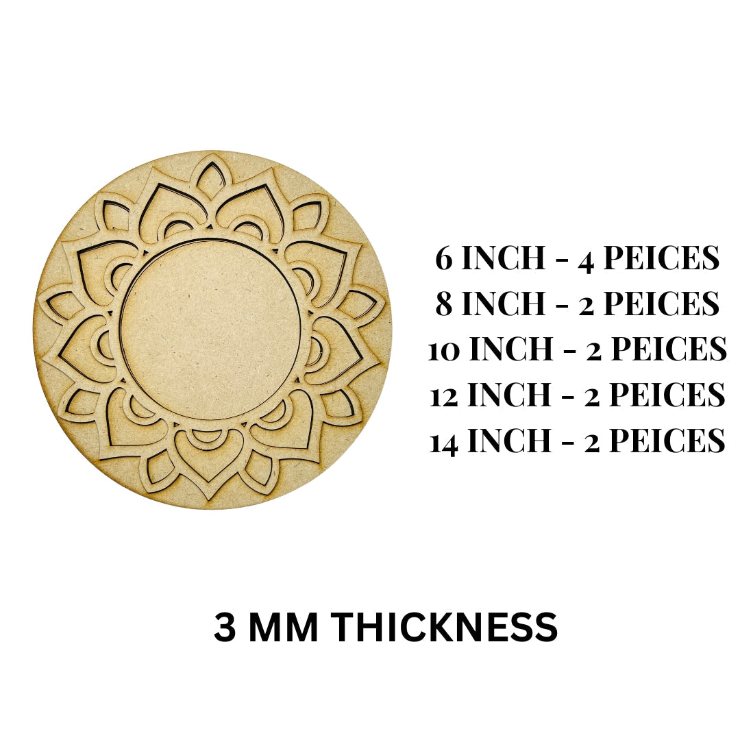 MDF Premarked Rangoli shape-376