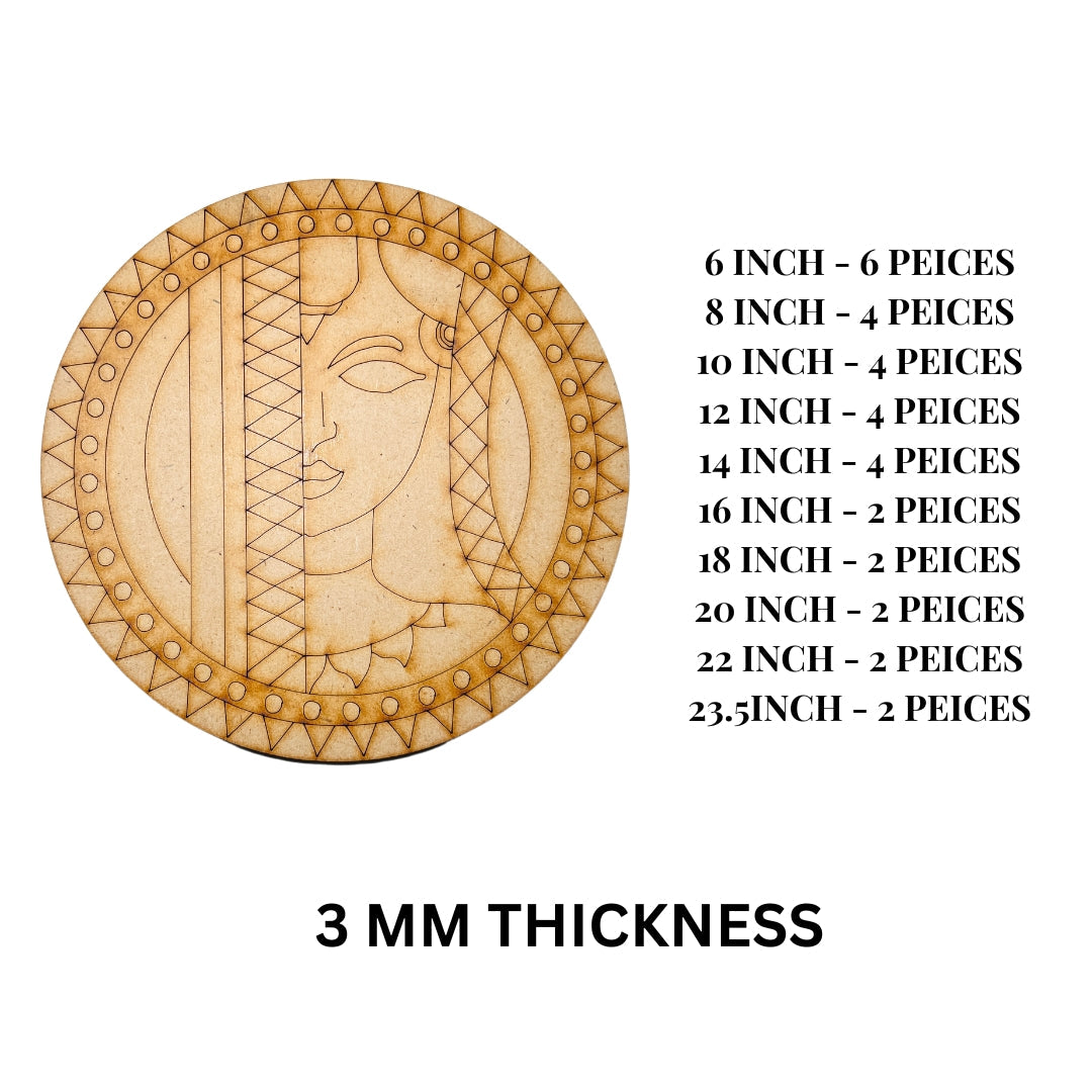 MDF Premarked Round shape-359