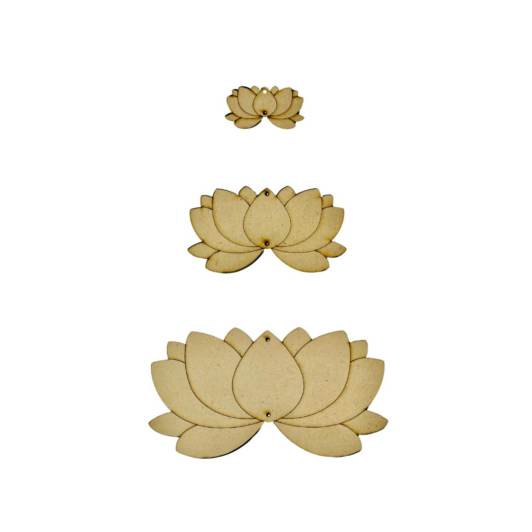 MDF Premarked lotus cutouts (with hole)-452