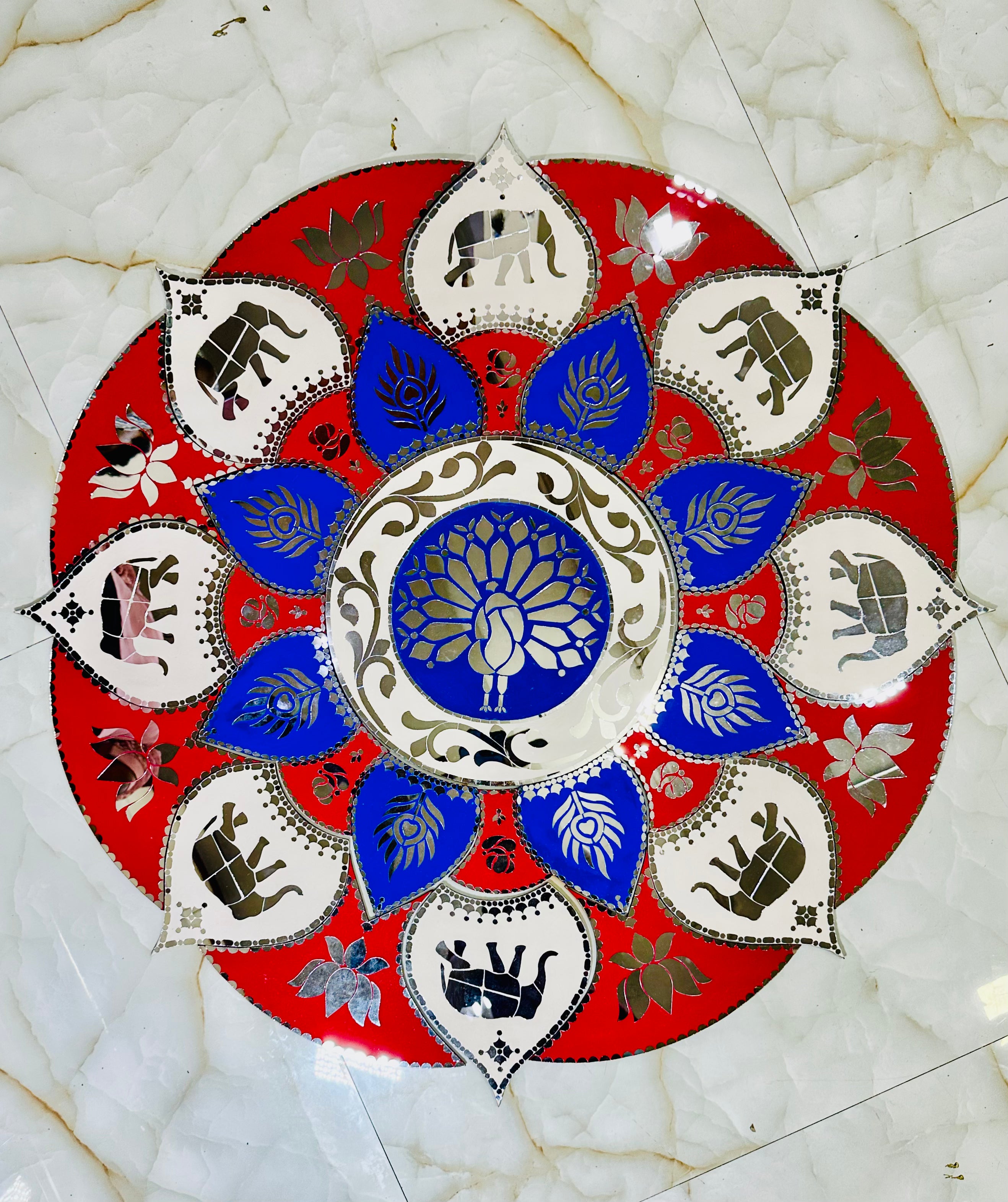 Rangoli cutout (with mirrors)-481