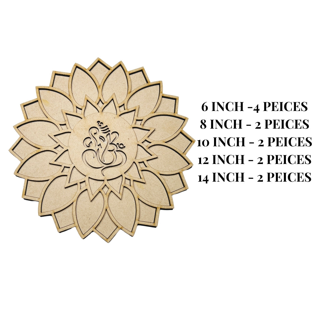 MDF Premarked Ganesha Rangoli shape-385