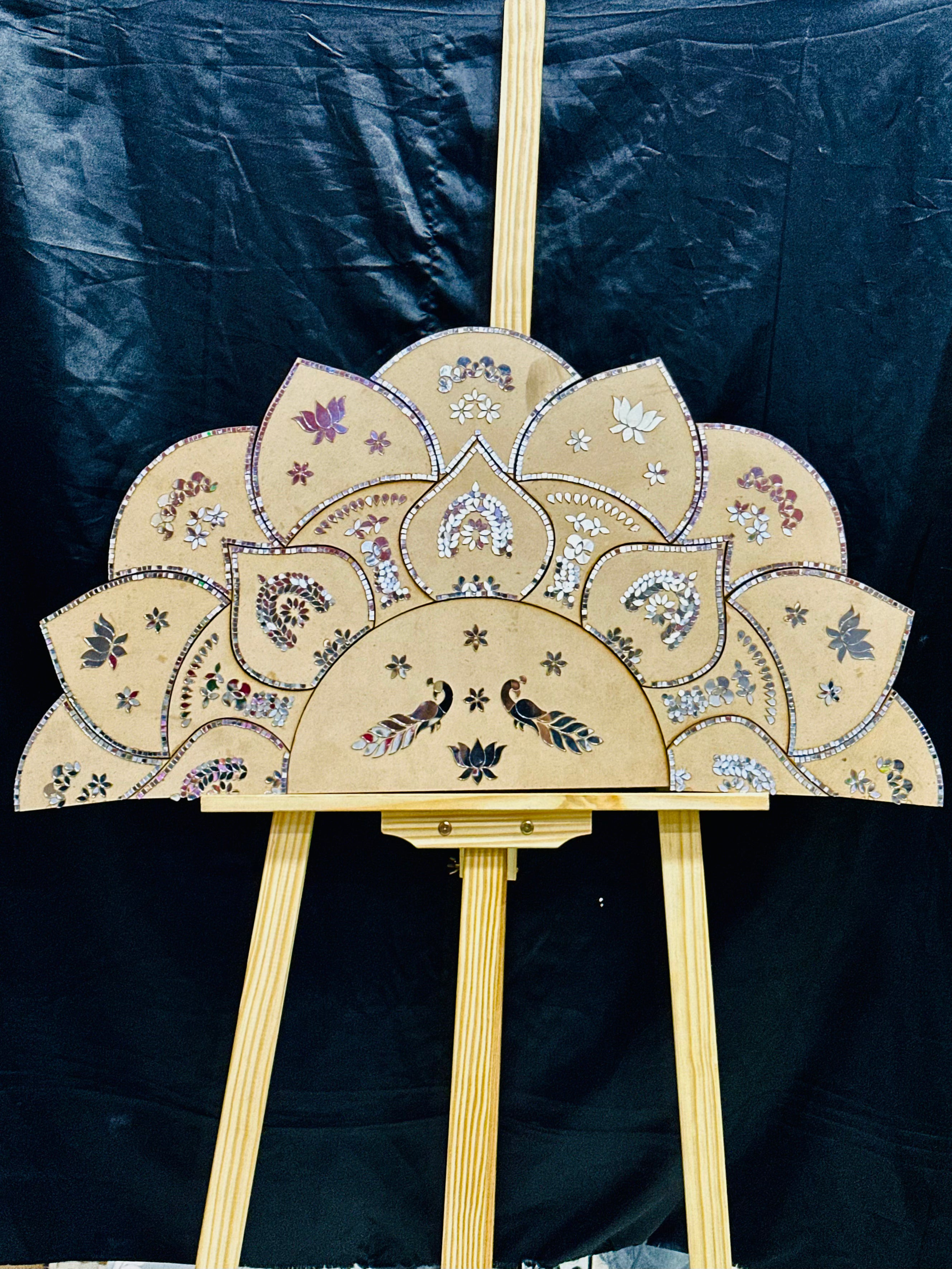 Premarked Rangoli Cutout with Mirror-522