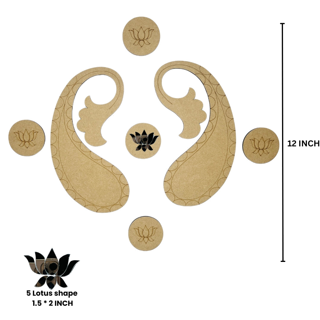 Premarked Rangoli shape MDF-390 A&B