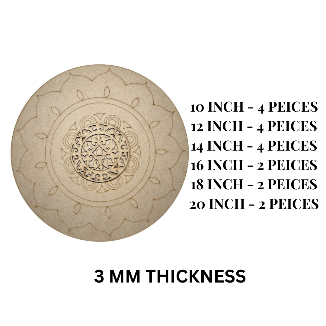 MDF Premarked Rangoli Shape-420