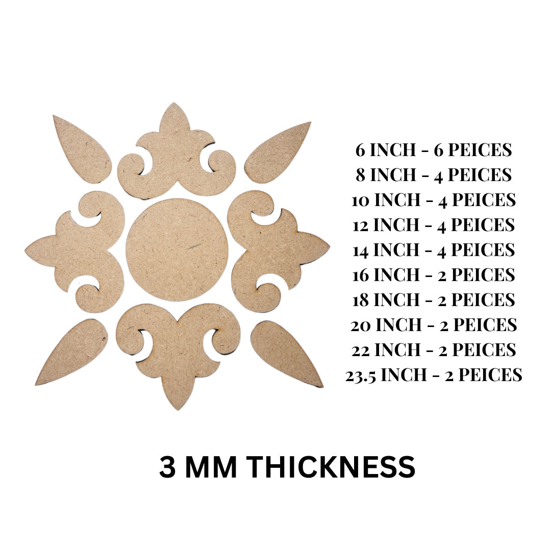 Mdf Rangoli shape cutout -367