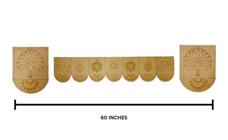 Mdf Toran for decoration with mirror-486