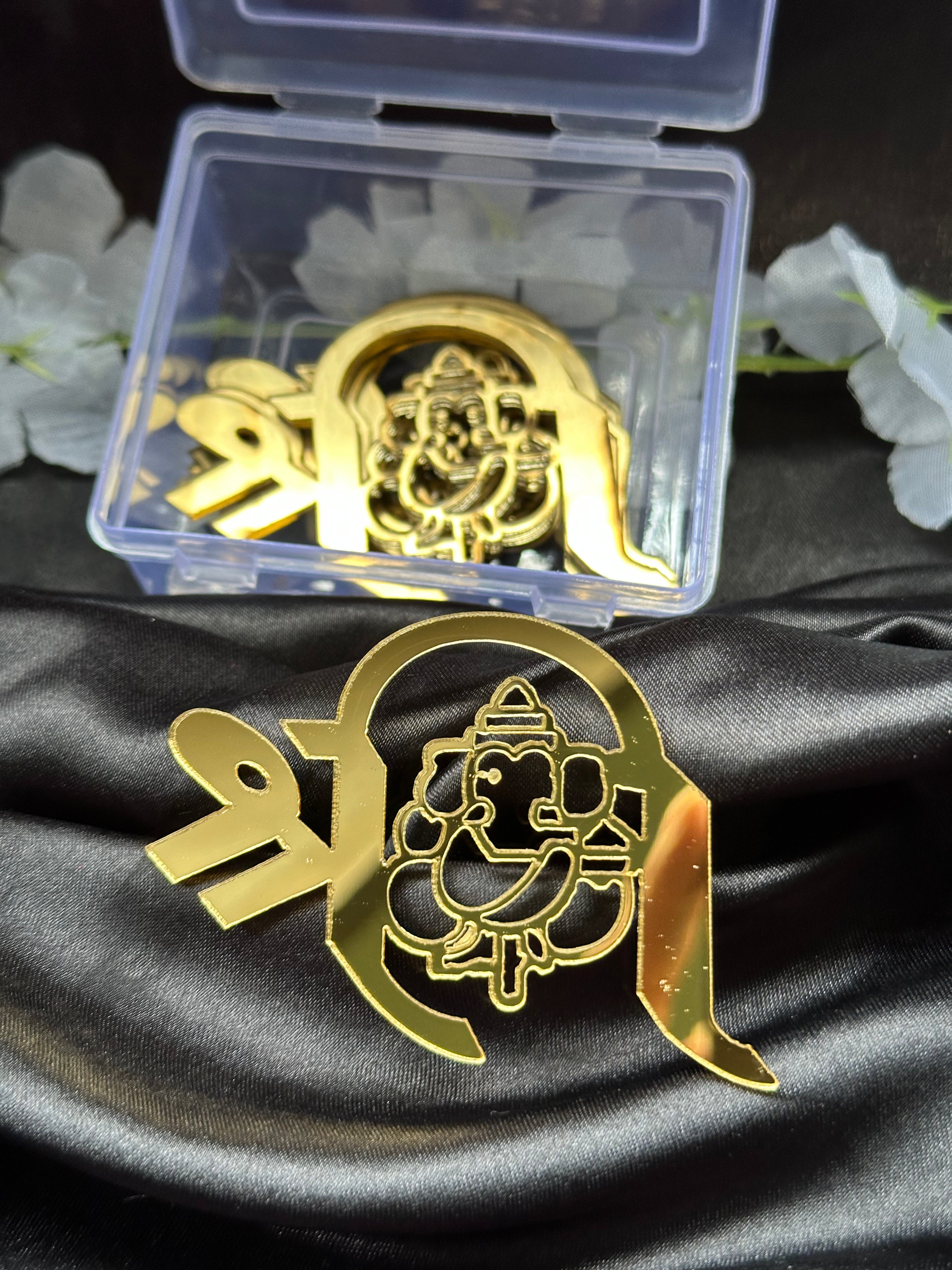 Acrylic ganesha shape mirror-11