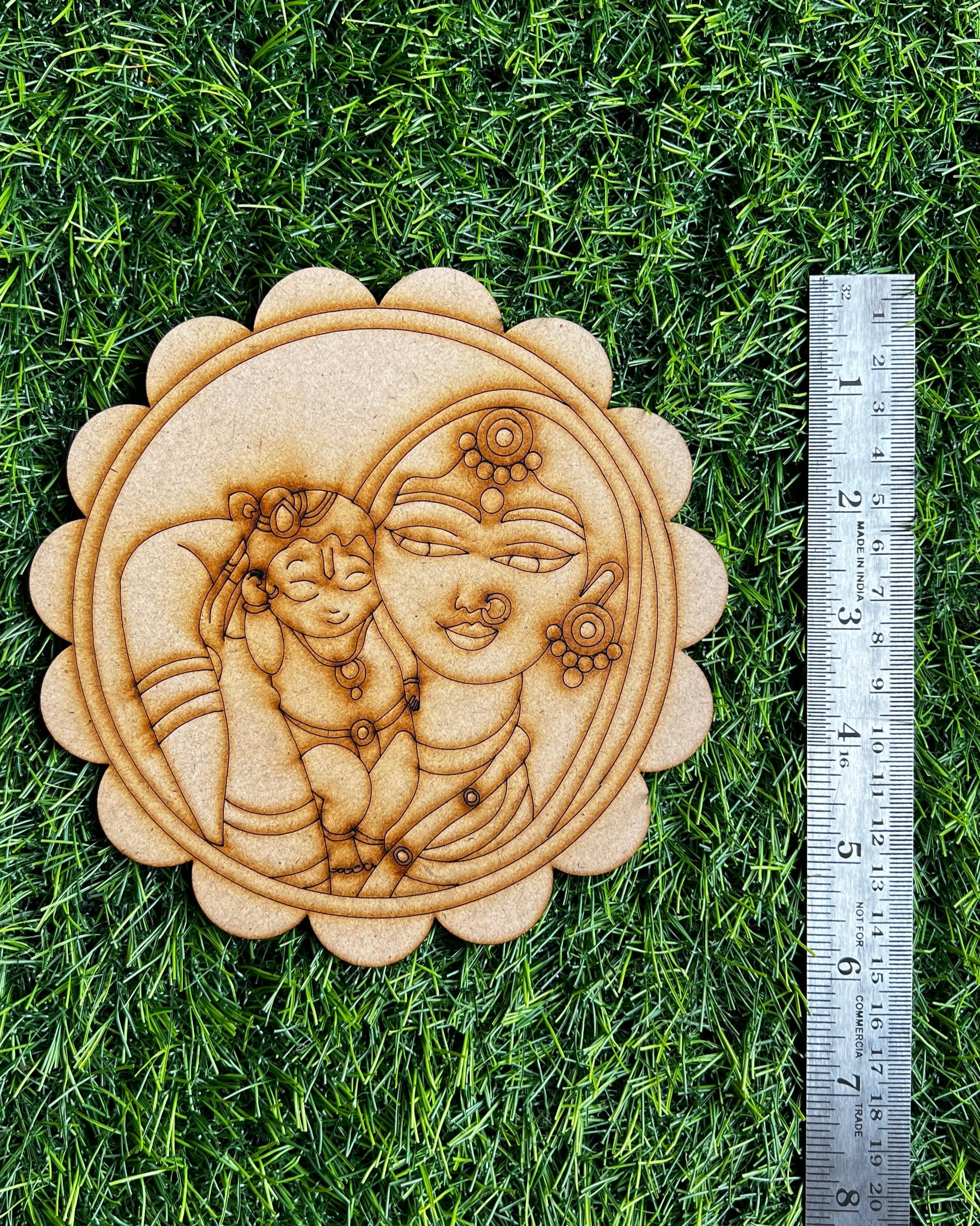 MDF Premarked Round Little Krishna shape-135