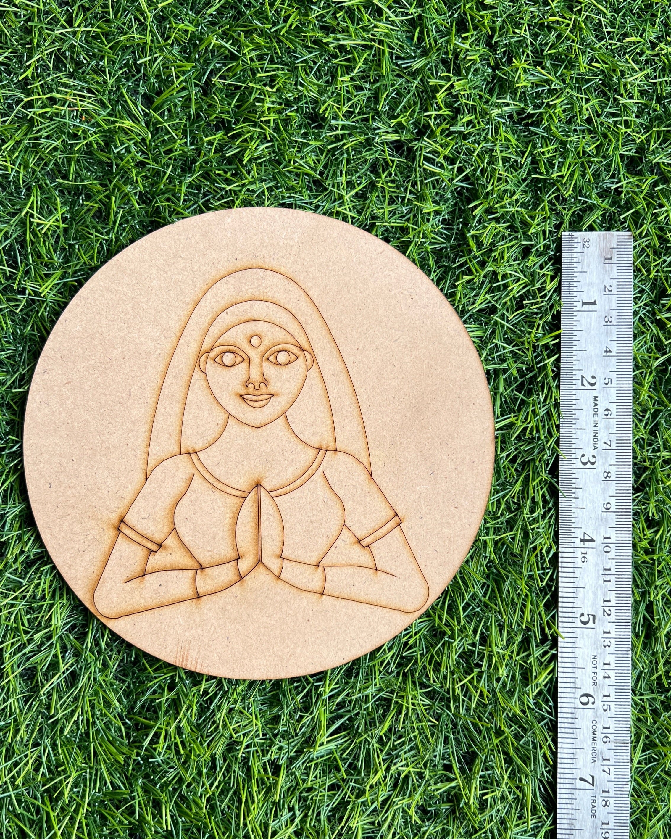 MDF Premarked Round Namaste shape-134