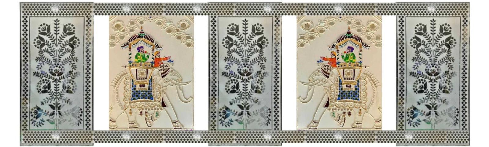 Fancy silver Flower shape Panel mirror For Event-1350 (Only Mirror)