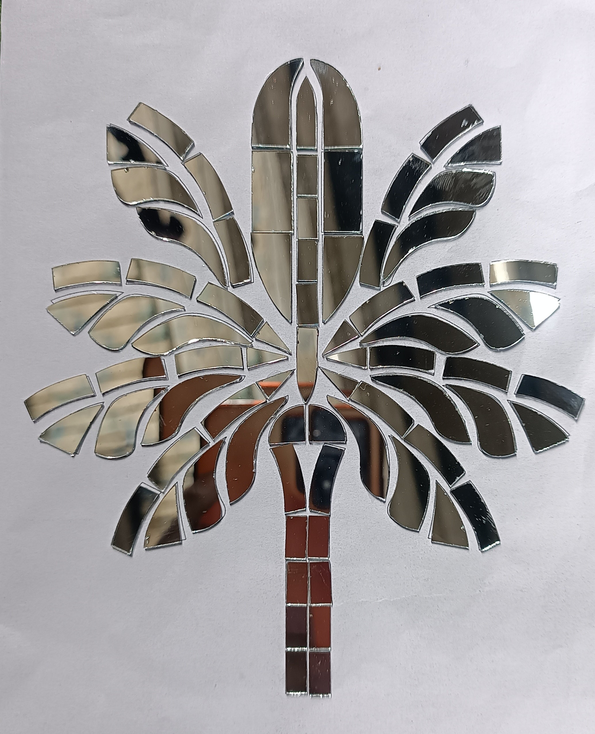 Fancy silver Tree shape mirror K-1134