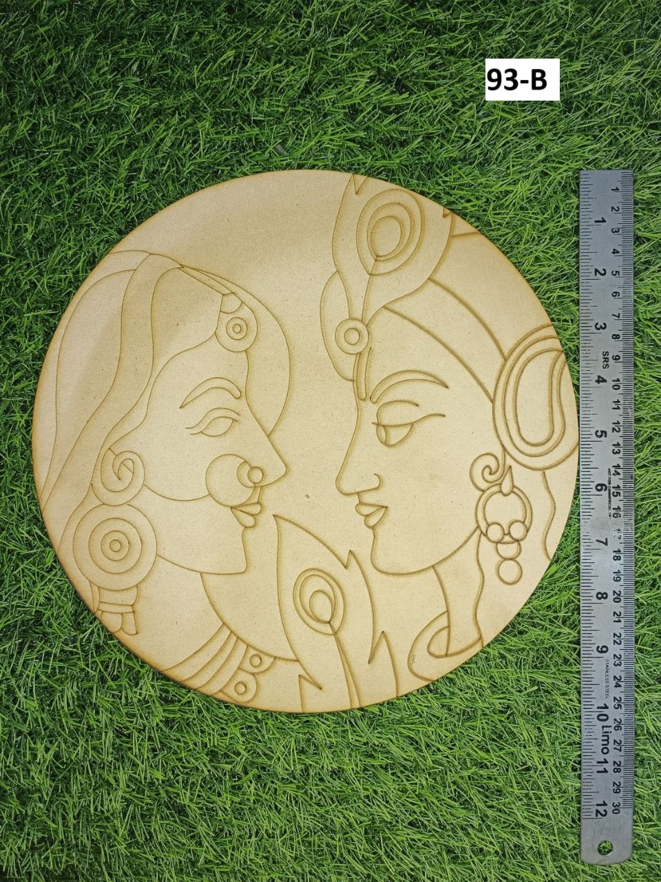 MDF Premarked Round radhakrishna shape-93