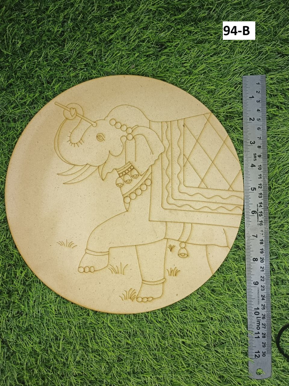 MDF Premarked Round Elephant-94