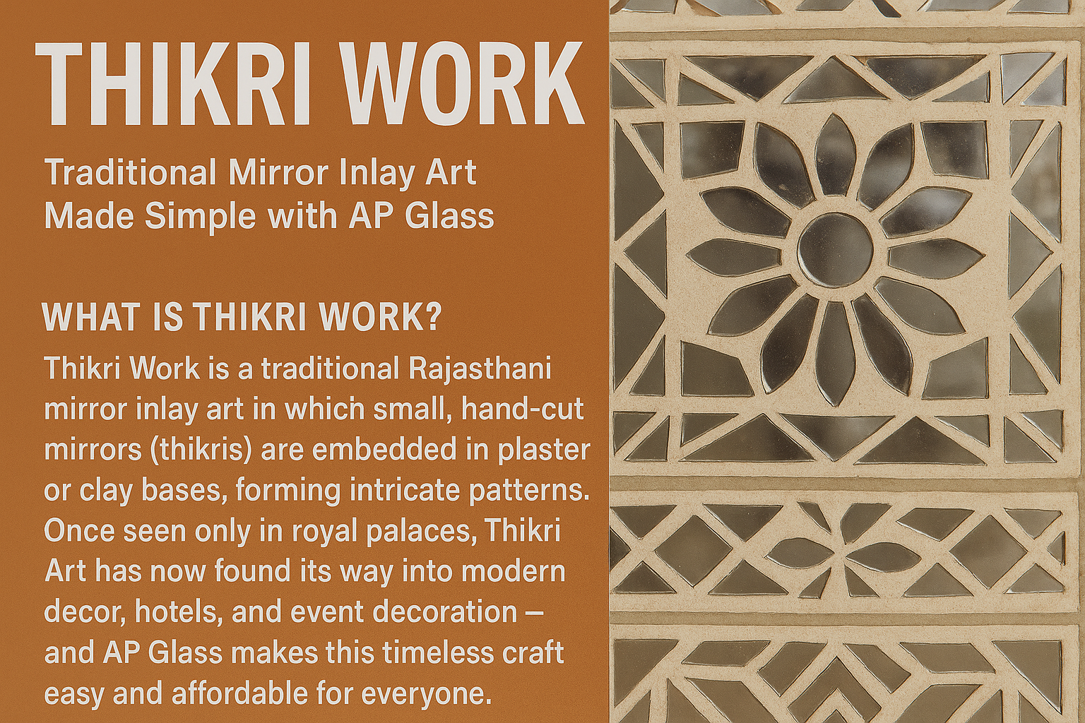 Thikri Work: Traditional Mirror Inlay Art Made Simple with AP Glass