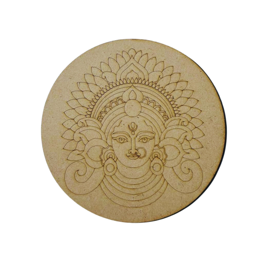 MDF Premarked round durga maa-439