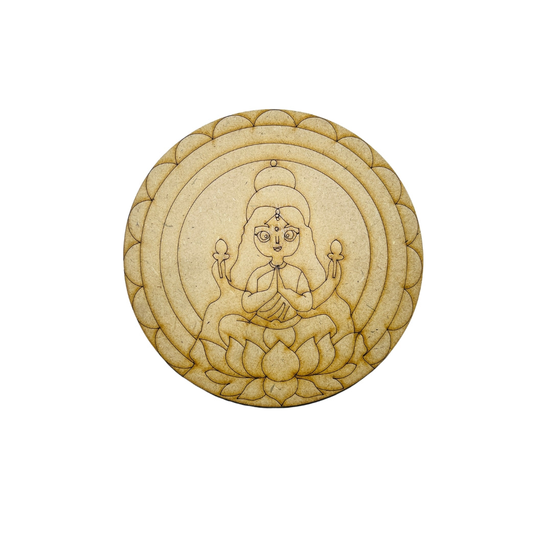 MDF Premarked Round Saraswatimaa shape-357