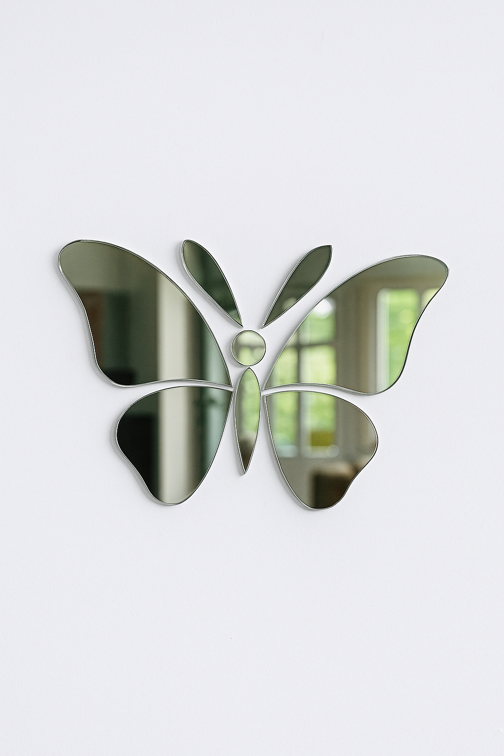 Fancy Butterfly shape silver mirror P-1137