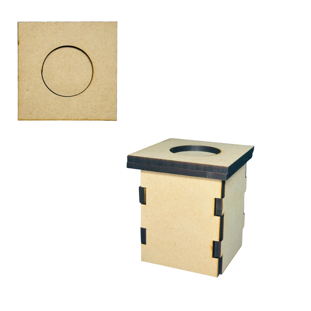 Mdf fancy shape candle holder-513