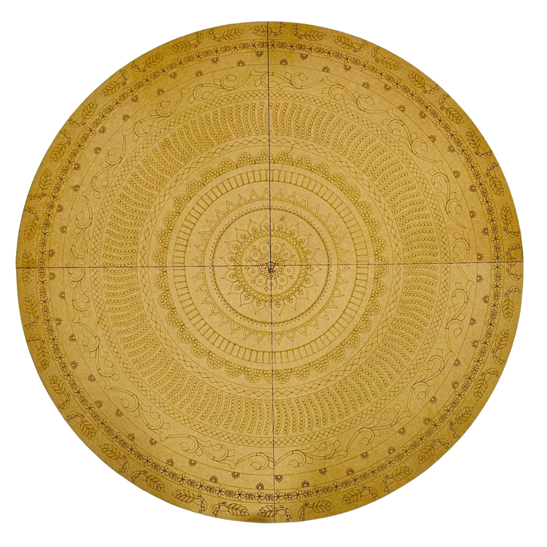 Decorative Premarked round mdf (with mirrors) - 523