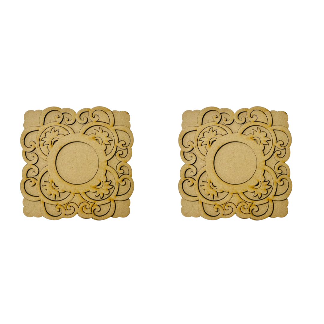 Mdf fancy shape candle holder-501