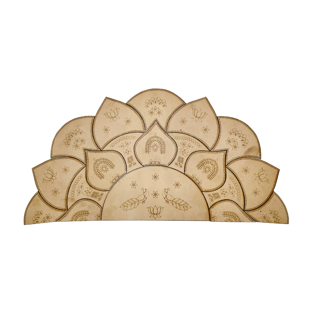 Premarked Rangoli Cutout with Mirror-522