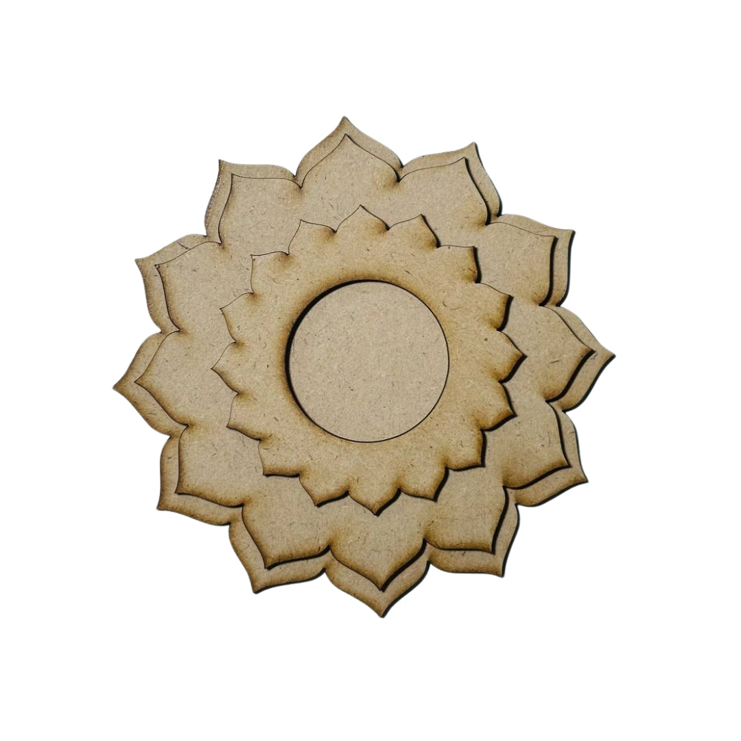 Mdf fancy shape candle holder-438