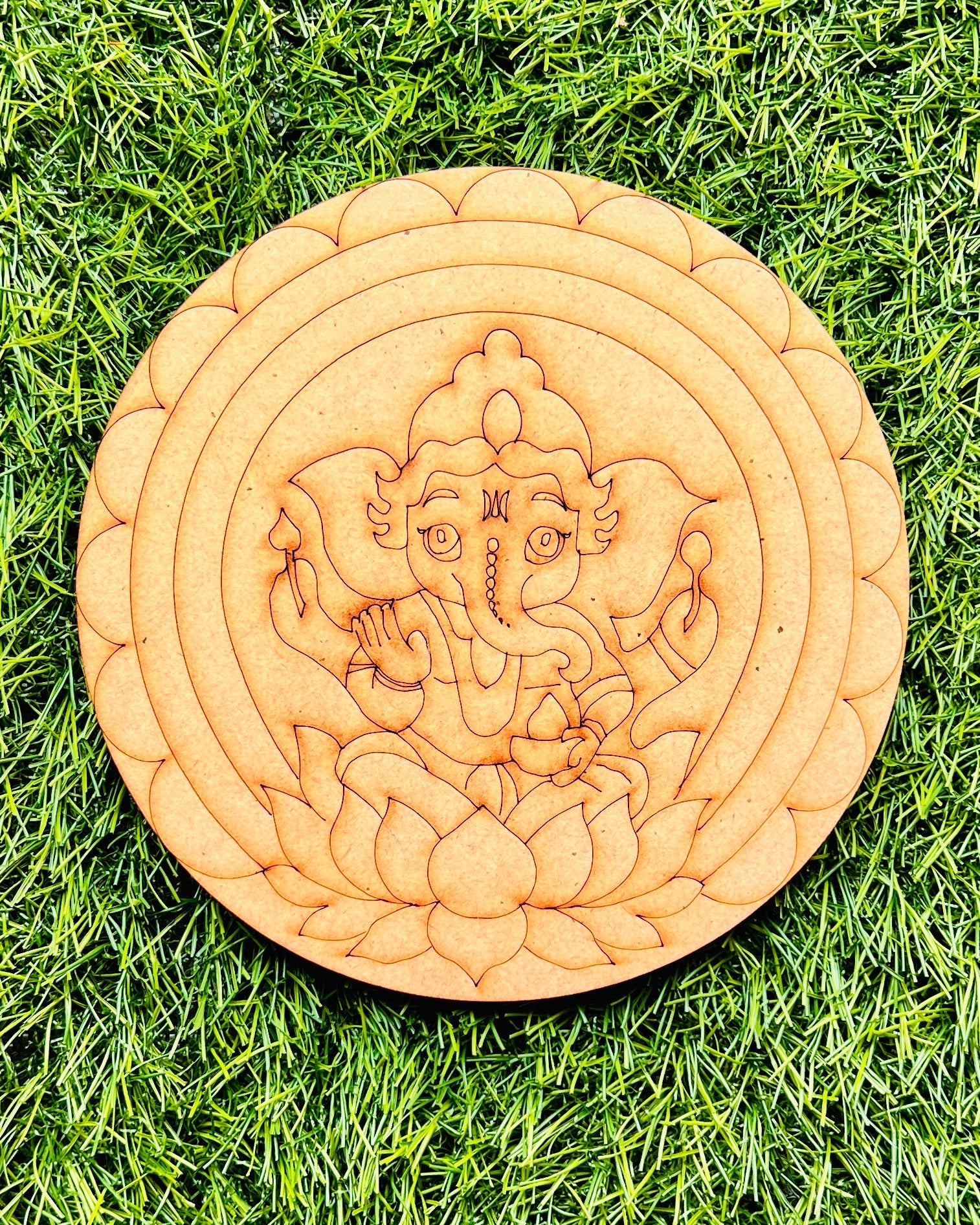 MDF Premarked Round Ganesha-354