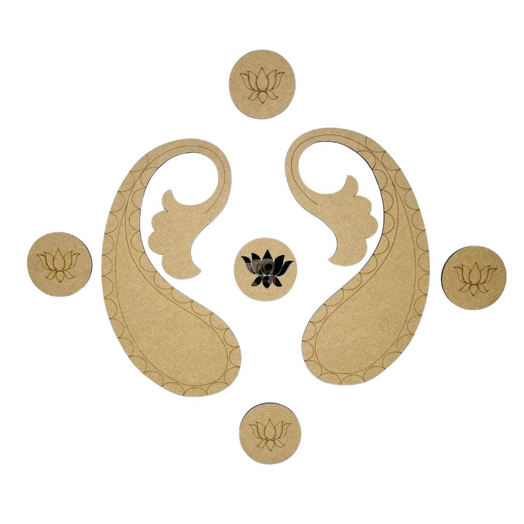 Premarked Rangoli shape MDF-390 A&B