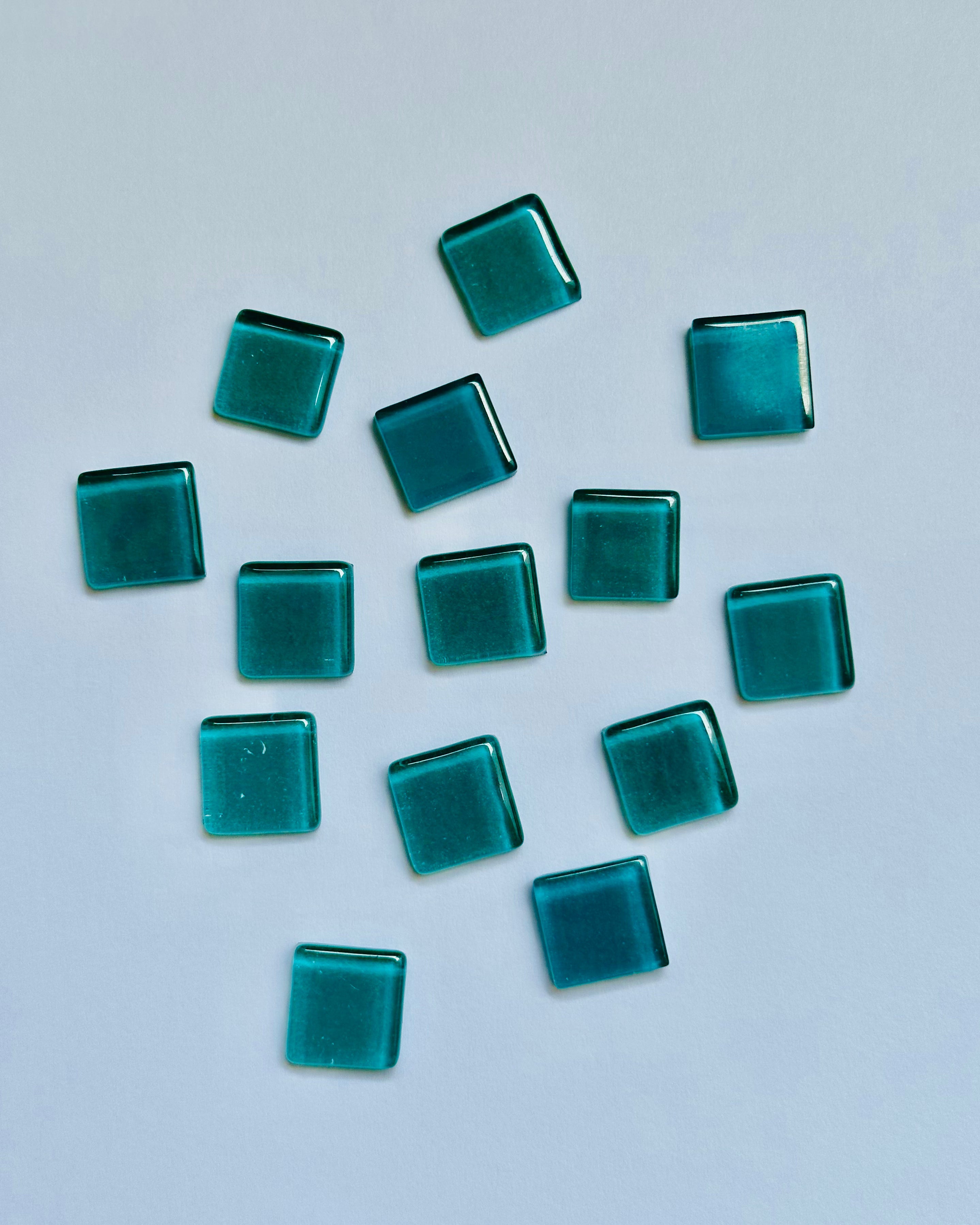 SQUARE SHAPE TURQUOISE DARK COLOUR MOSAIC TILES-530