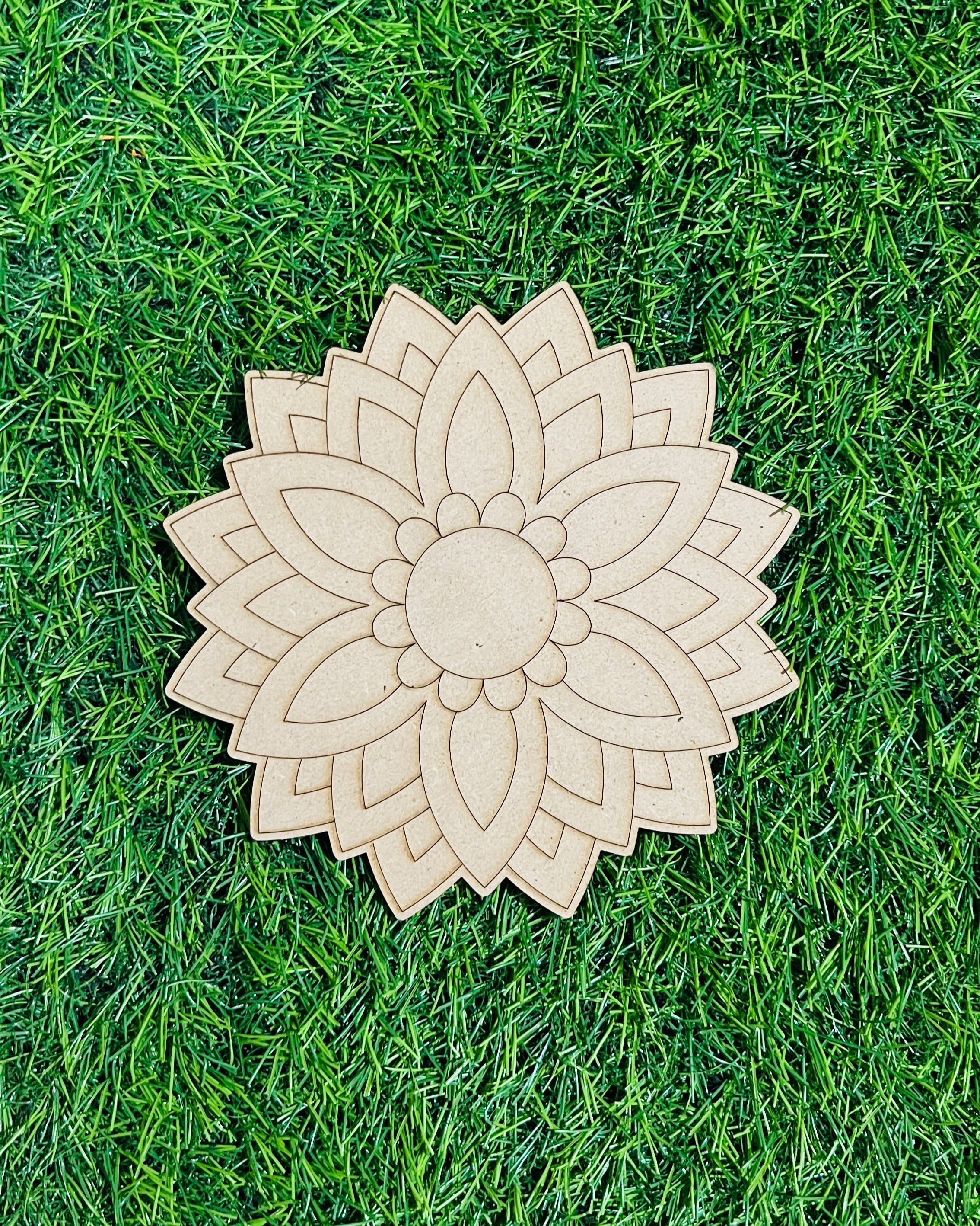 MDF Premarked Flower cutout-101