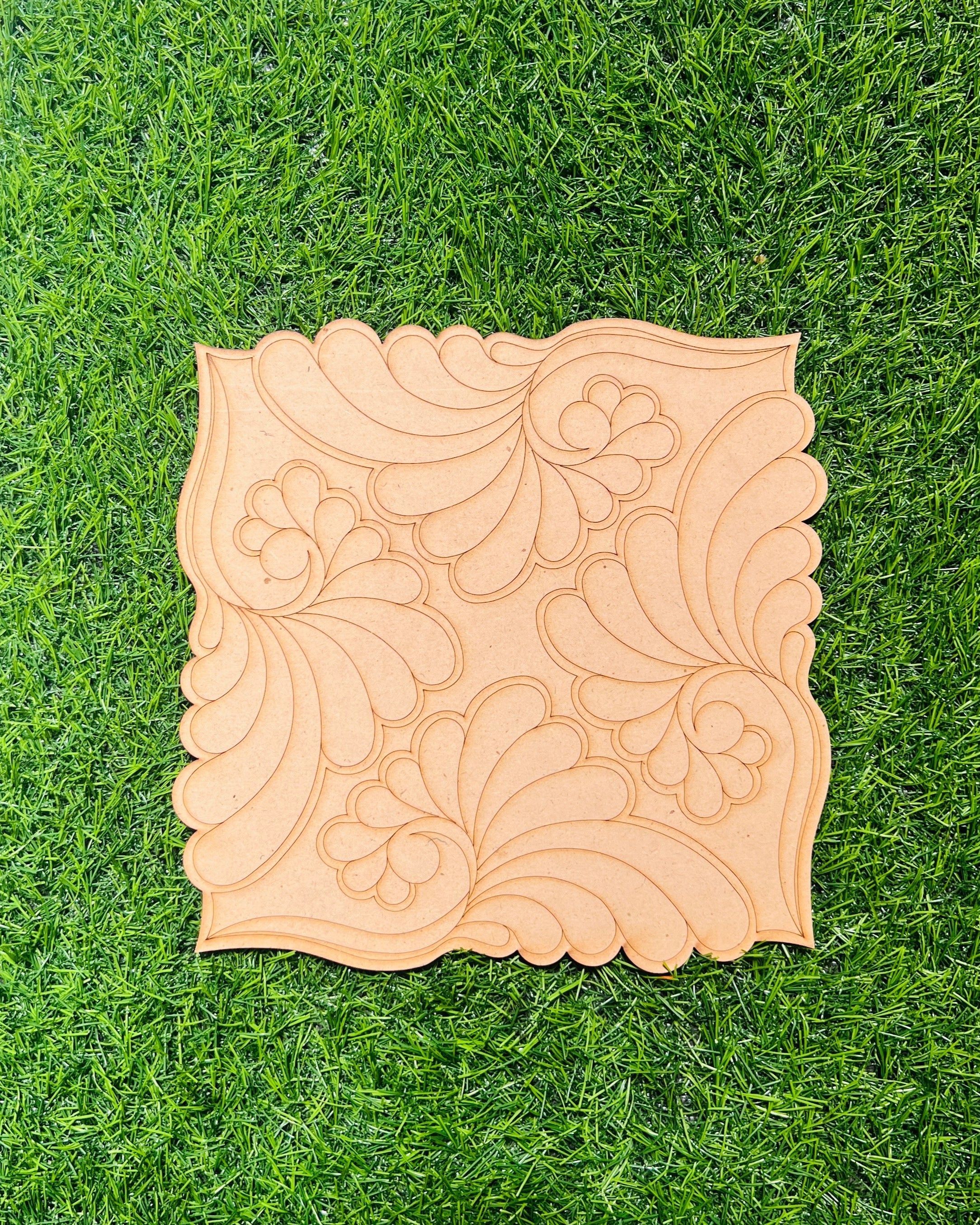 Mdf Premarked square fancy design-103