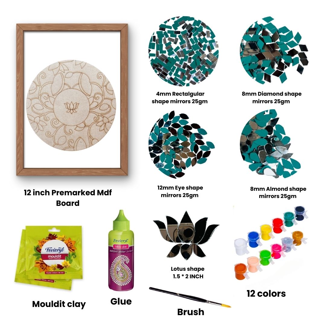 Rangoli Shape Lippan Art 252 DIY Kit-9